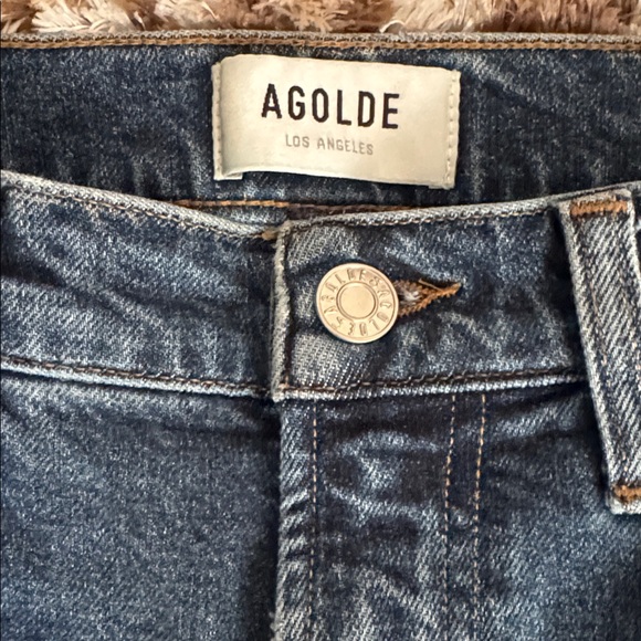 Agolde Dark Blue Ankle Jeans - Picture 2 of 5